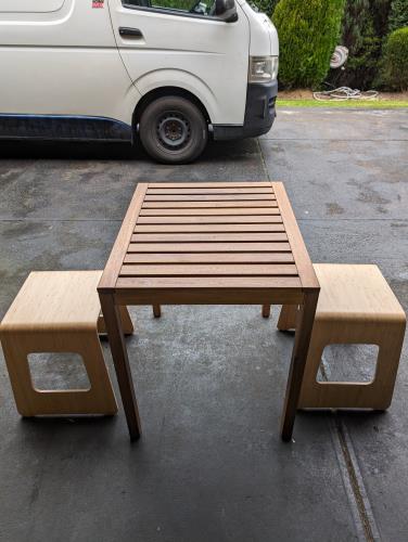 Second-hand Outdoor Table with 2 Chairs
