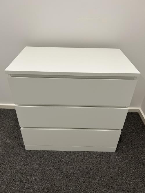 Second-hand IKEA Malm 3 Drawer Chest of Drawers