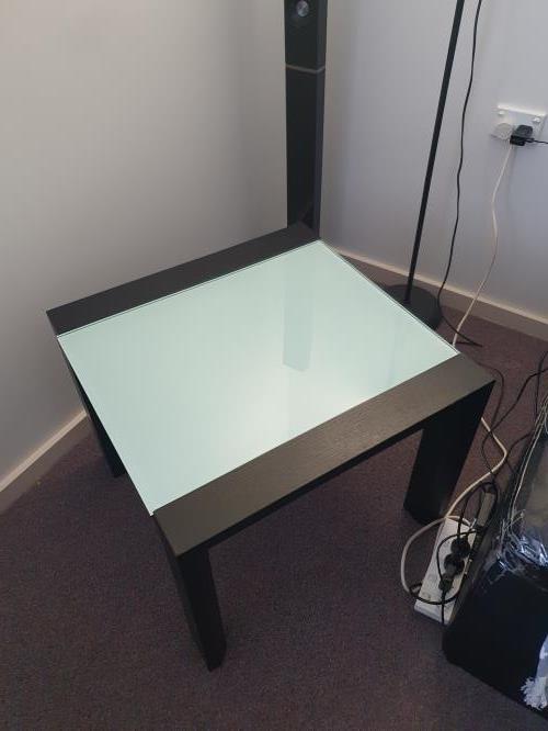 Second-hand Glass Top Side Table