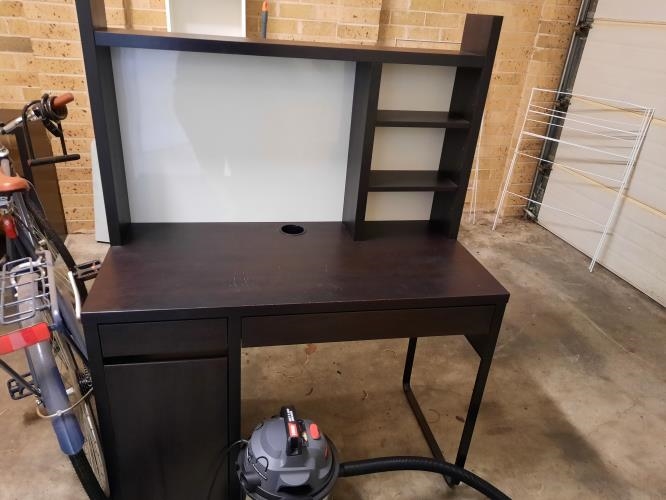 Second-hand IKEA Micke Desk with Magnetic Whiteboard