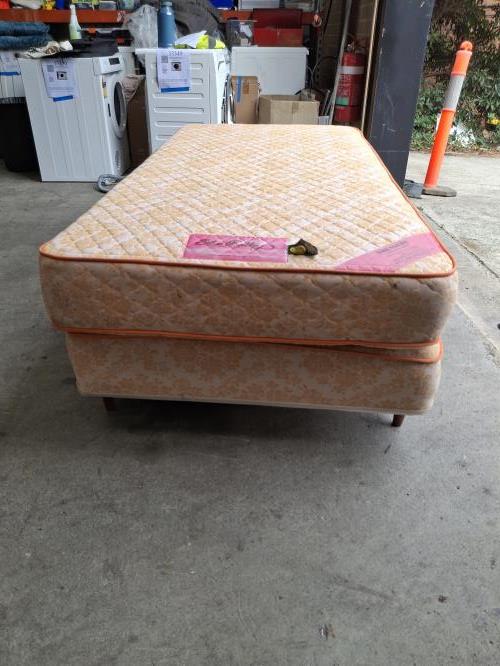 Second-hand Single Bed Base with matching Mattress