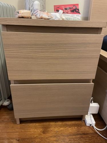 Second-hand IKEA Malm Bedside Drawers