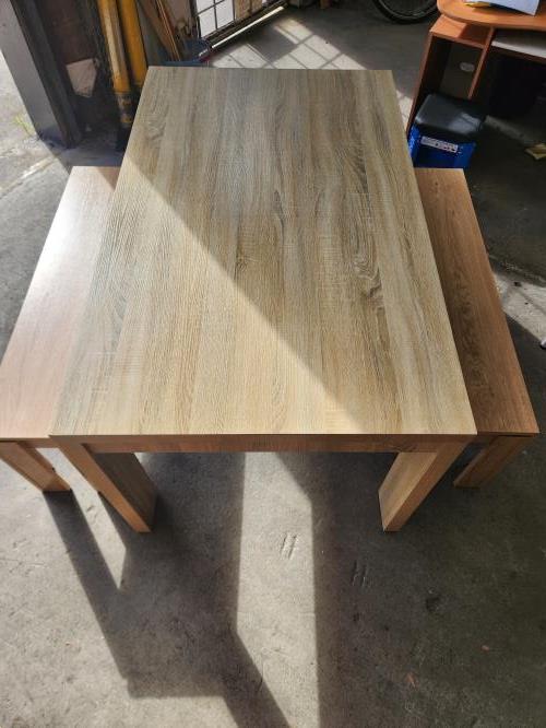Second-hand Dining Table with 2 Bench Seats