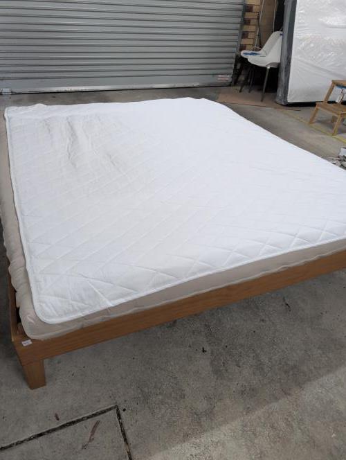 Second-hand King Size Bed Frame with Thin Flexible Mattress