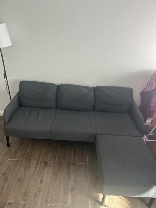 Second-hand IKEA 3 Seater Sofa with Ottoman