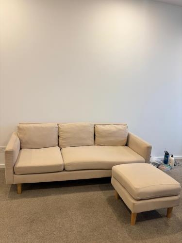 Second-hand L-Shape Sofa with Ottoman
