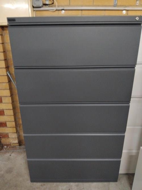 Second-hand Dark Grey Storage (and Filing) Cabinet (2 Files Wide) – Metal