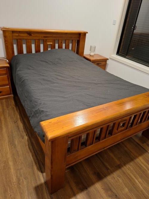 Second-hand Solid Timber Queen Bed Frame
