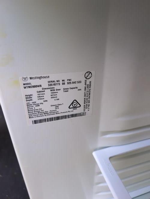 Second-hand Westinghouse 280L Top Mount Fridge - Photo 10)