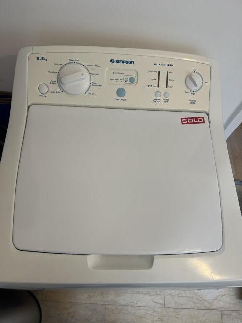 Second-hand Simpson 5.5kg Top Load Washing Machine - Photo 2)