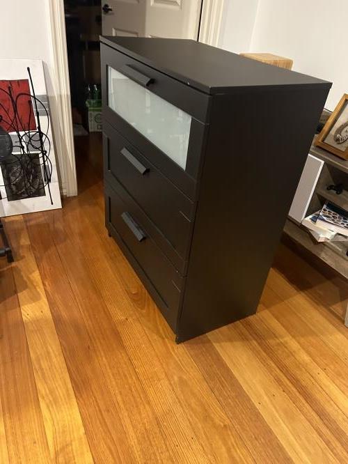 Second-hand Brimnes 3 Drawer Chest of Drawers - Photo 2)