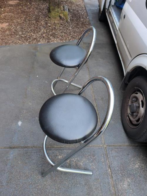 Second-hand Set of 2 Bar Stools - Photo 2)