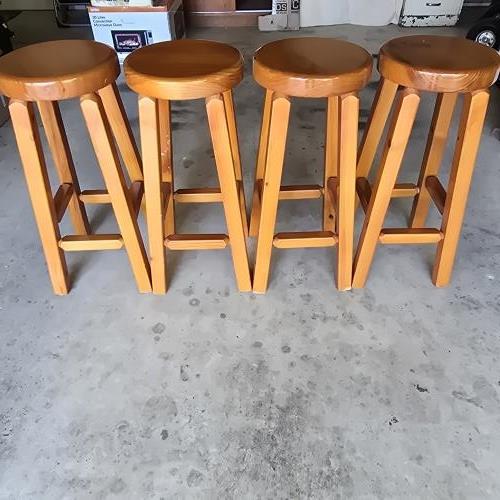 Second-hand Set of 4 Bar Stools - Photo 2)