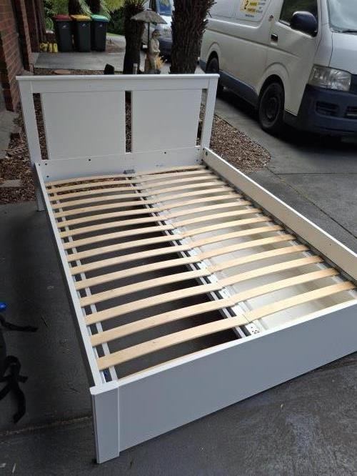 Second-hand IKEA Double Bed Frame with 2 Storage Drawers - Photo 2)