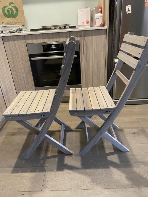 Second-hand Set of 2 Outdoor Folding Chairs - Photo 2)