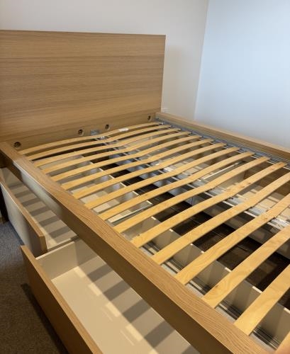 Second-hand IKEA Malm Double Bed Frame with 4 Storage Drawers - Photo 2)