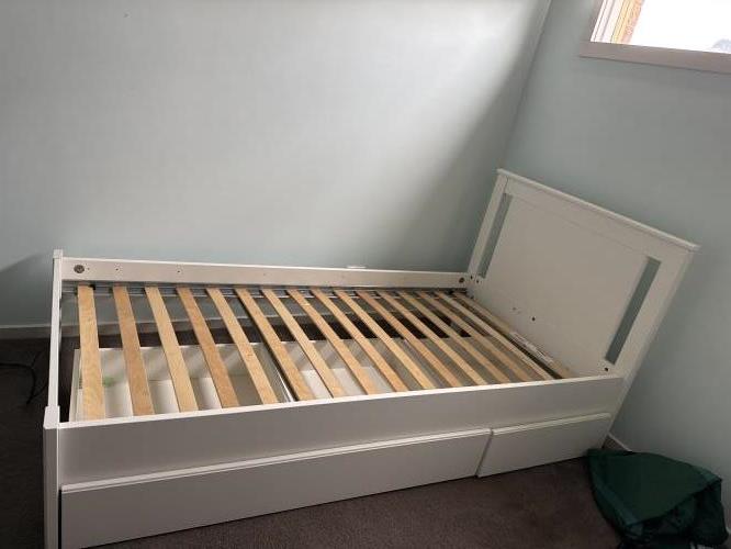 Second-hand IKEA Single Bed Frame with 2 Storage Drawers - Photo 2)