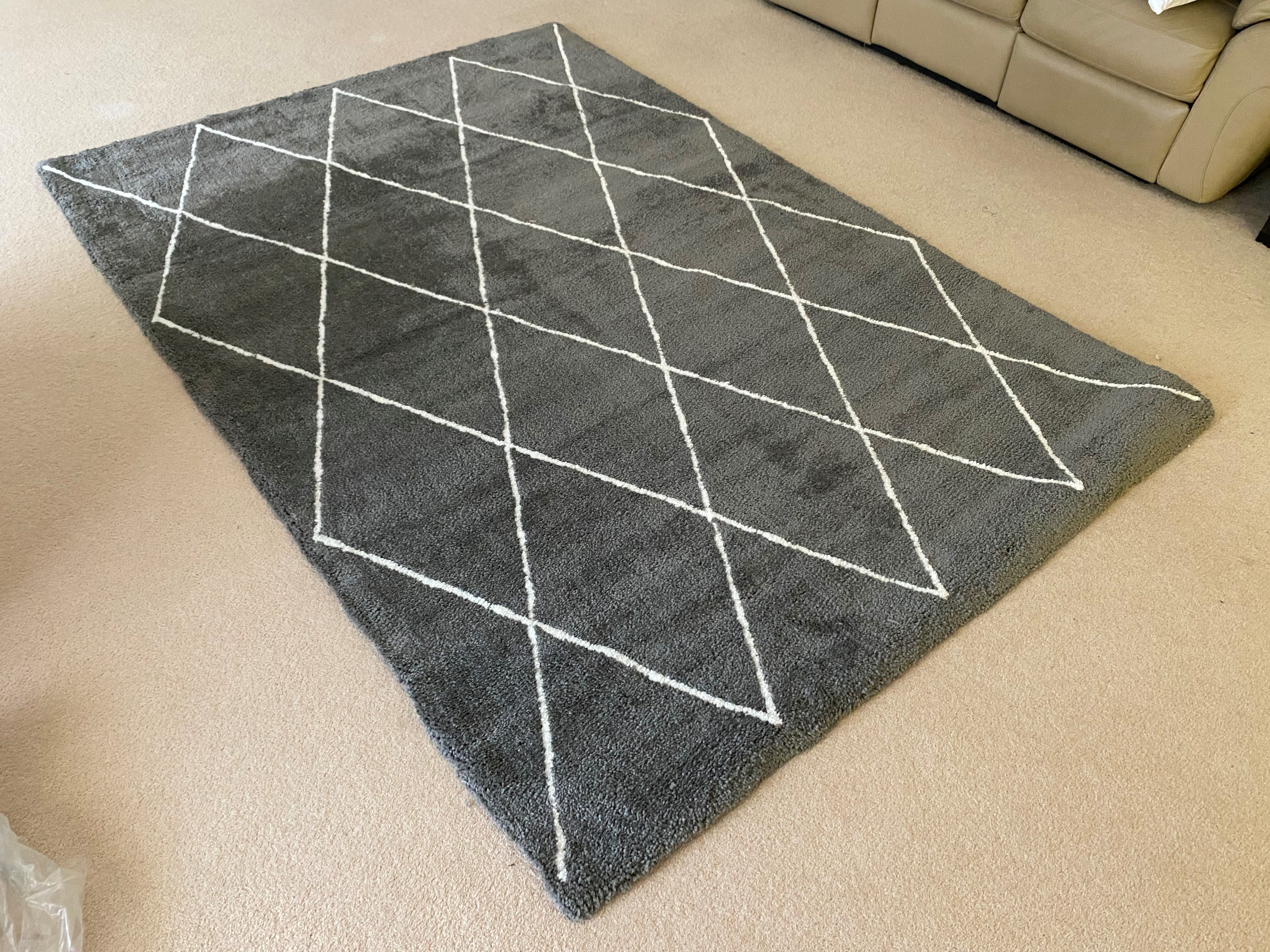 Second-hand Diamond Pattern Rug - Photo 3)