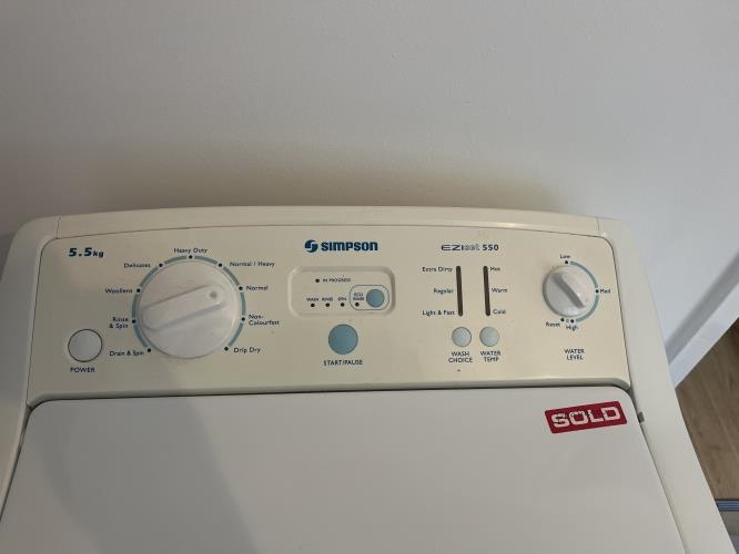 Second-hand Simpson 5.5kg Top Load Washing Machine - Photo 3)