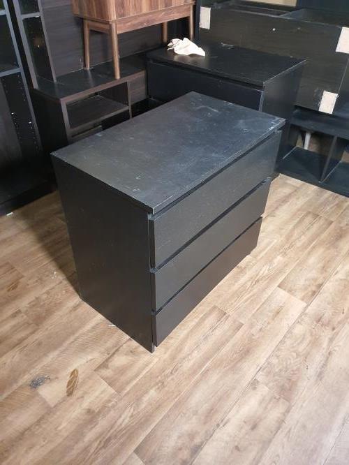 Second-hand IKEA Malm 3 Drawer Chest of Drawers - Photo 3)