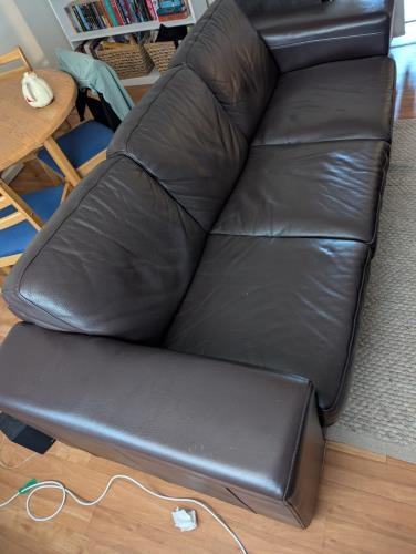 Second-hand 3 Seater Couch with Ottoman - Photo 3)