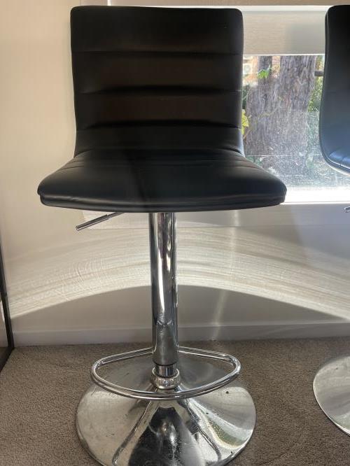 Second-hand Set of 4 Height-Adjustable Bar Stools - Photo 3)