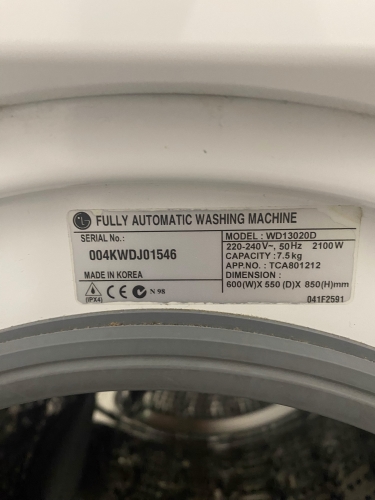 Second-hand LG 7.5kg Front Load Washing Machine - Photo 4)