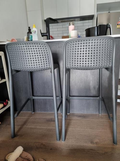 Second-hand Set of 2 Bar Stools - Photo 4)