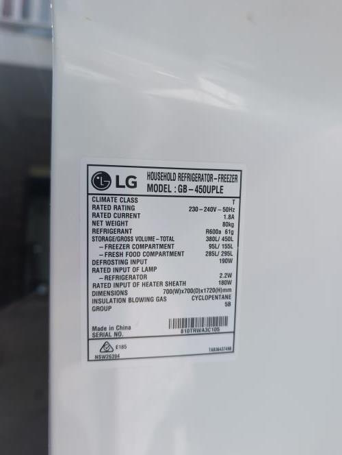 Second-hand LG 450L Bottom Mount Fridge - Photo 4)