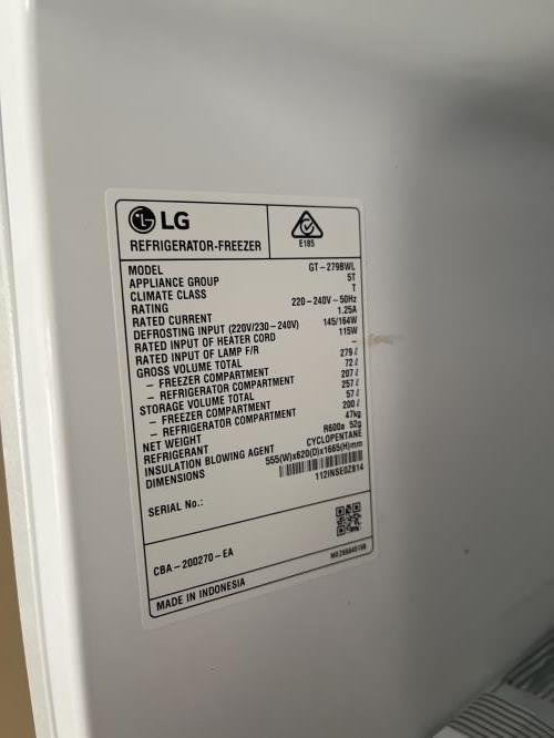 Second-hand LG 279L Top Mount Fridge - Photo 4)