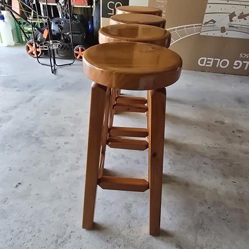 Second-hand Set of 4 Bar Stools - Photo 4)