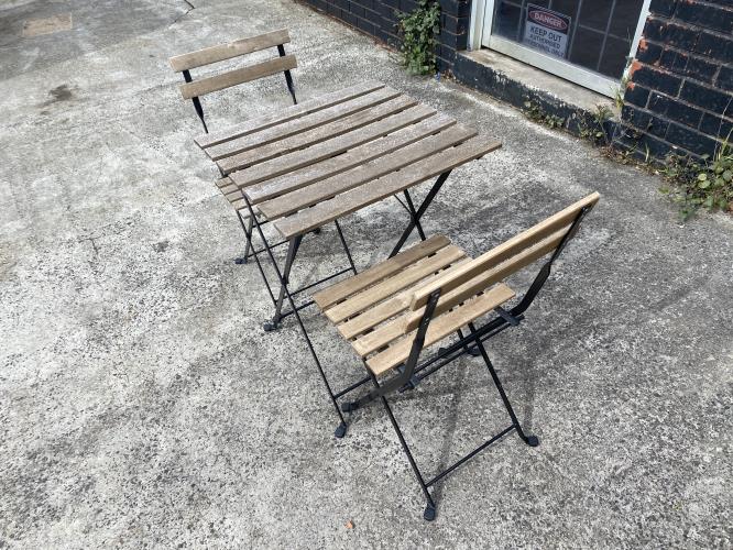 Second-hand Outdoor Table with 2 Chairs - Photo 4)