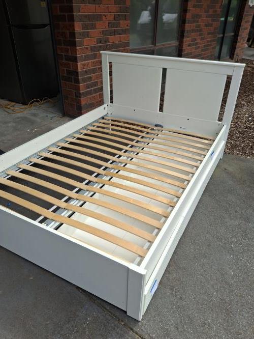 Second-hand IKEA Double Bed Frame with 2 Storage Drawers - Photo 4)