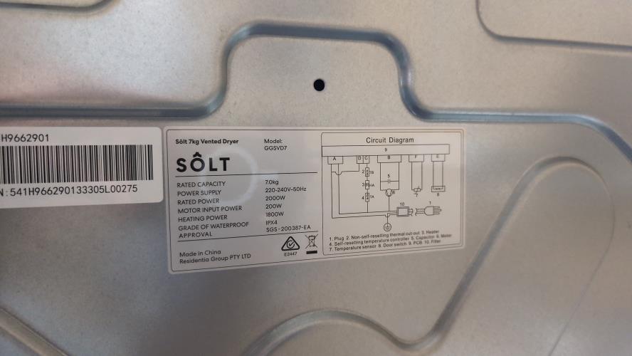 Second-hand Solt 7kg Dryer - Photo 4)
