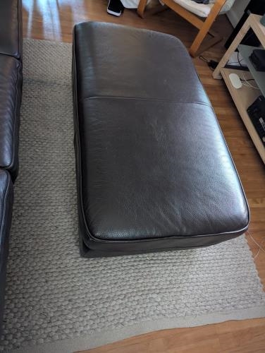 Second-hand 3 Seater Couch with Ottoman - Photo 4)
