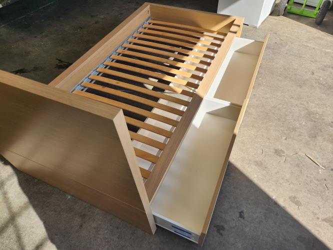Second-hand IKEA Single Bed Frame with 2 Under Bed Storage Drawers - Photo 4)