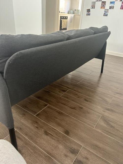 Second-hand IKEA 3 Seater Sofa with Ottoman - Photo 4)