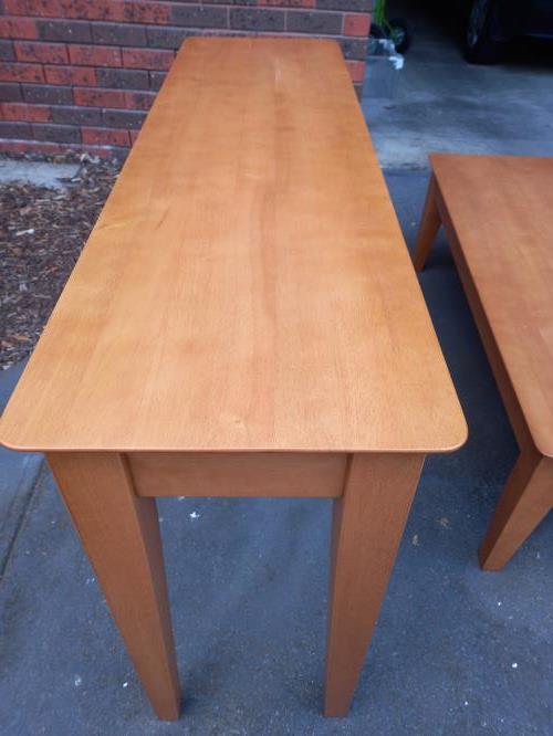 Second-hand Set of 3 Tables - Hall Table, Coffee Table and Side Table - Photo 4)