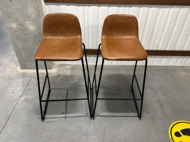 Second-hand Set of 2 Bar Stools - Photo 4)