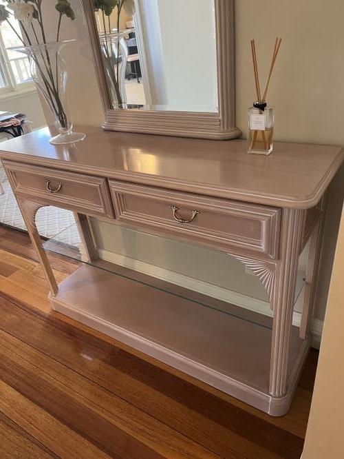 Second-hand Hall Table with Matching Mirror - Photo 4)