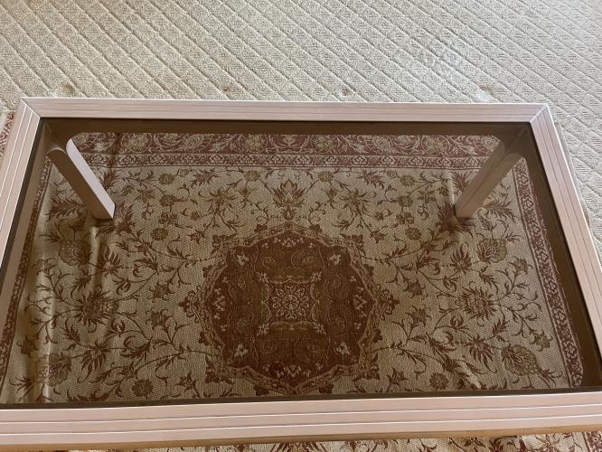 Second-hand Glass Top Coffee Table - Photo 4)