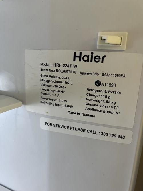 Second-hand Haier 224L Top Mount Fridge - Photo 5)