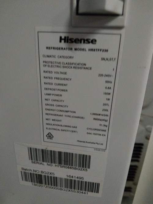 Second-hand Hisense 230L Top Mount Fridge - Photo 5)