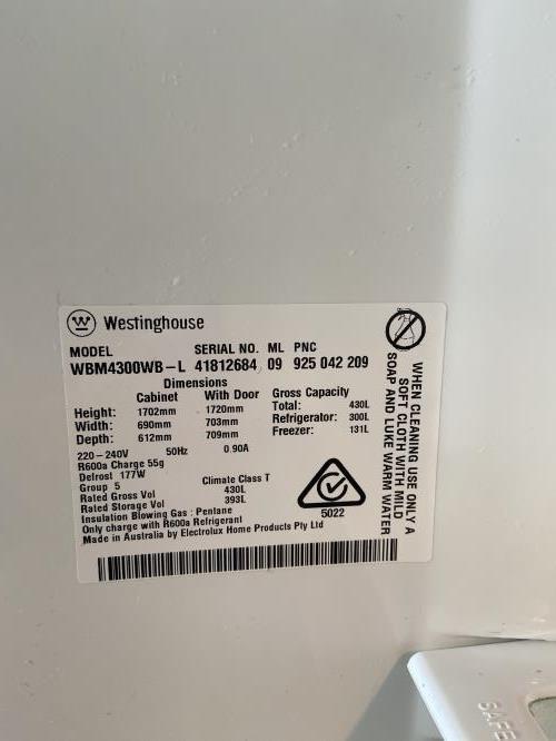 Second-hand Westinghouse 430L Bottom Mount Fridge - Photo 5)