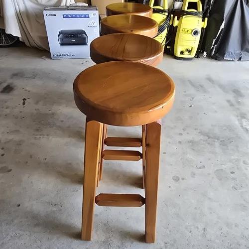 Second-hand Set of 4 Bar Stools - Photo 5)