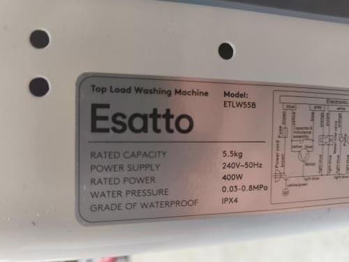 Second-hand Esatto 5.5kg Top Load Washing Machine - Photo 5)