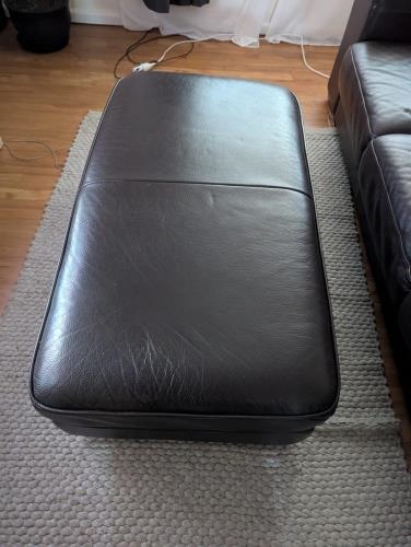 Second-hand 3 Seater Couch with Ottoman - Photo 5)