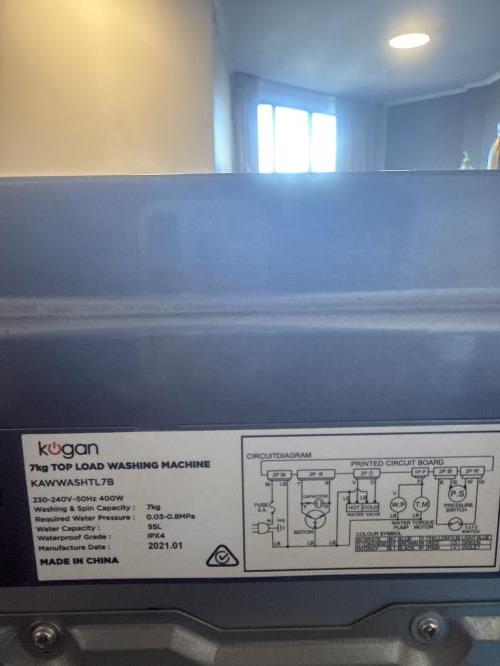 Second-hand Kogan 7kg Top Load Washing Machine - Photo 5)