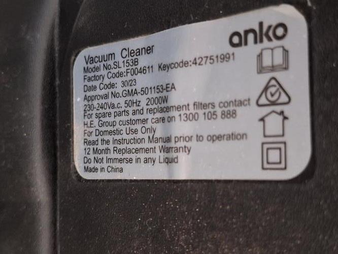 Second-hand Anko Bagless Vacuum Cleaner - Photo 5)