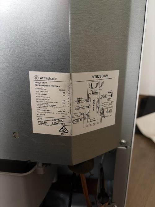 Second-hand Westinghouse 275L Top Mount Fridge - Photo 5)
